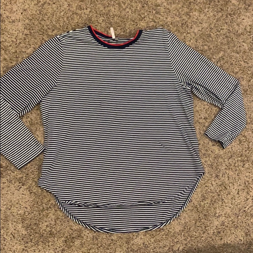 Banana Republic black/white striped Long sleeve